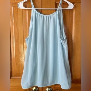 Sky blue high neck blouson top from Express Size Large
